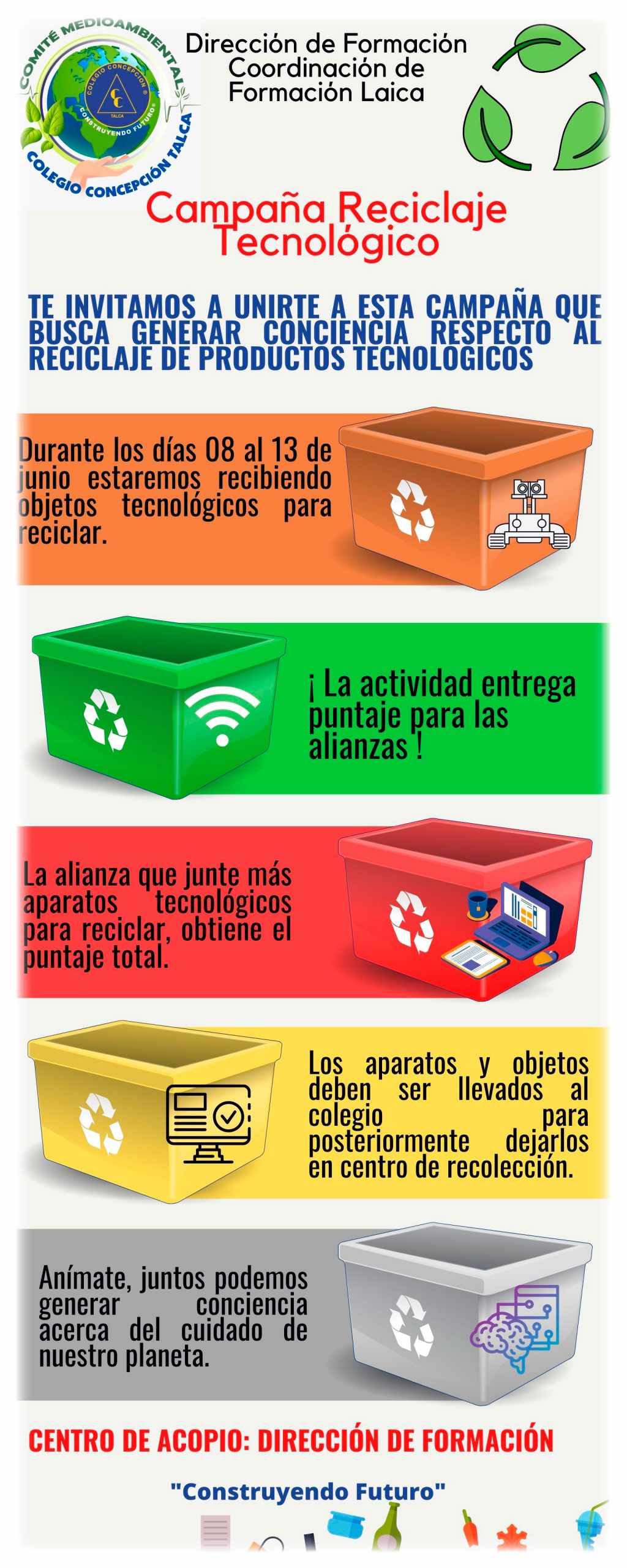 Campaña “Reciclaje Tecnológico” 2023 – Comité Medioambiental – C.G.E.