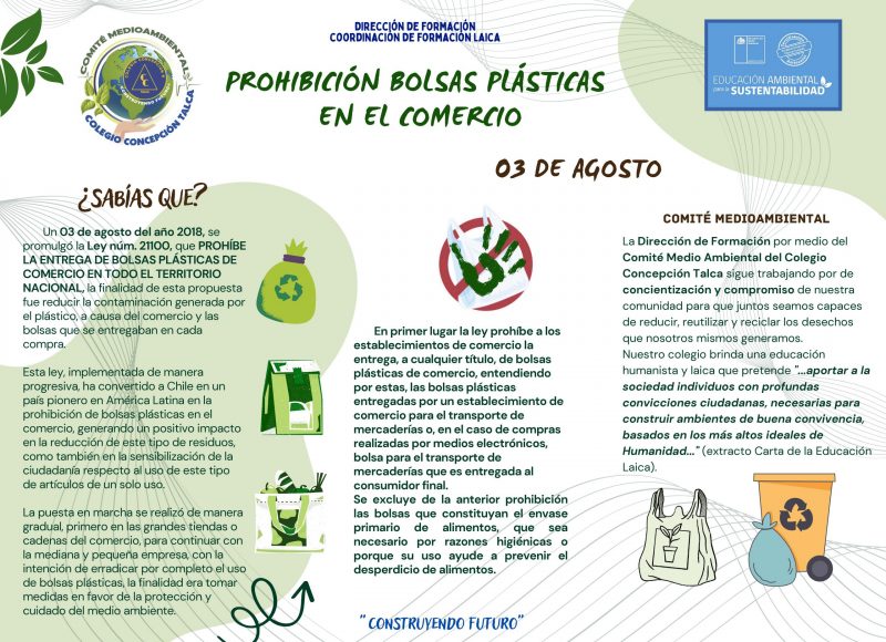 PROHIBICIÓN BOLSAS PLÁSTICAS EN EL COMERCIO