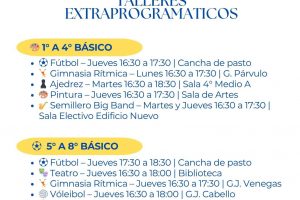 TALLERES EXTRAPROGRAMATICOS - 1